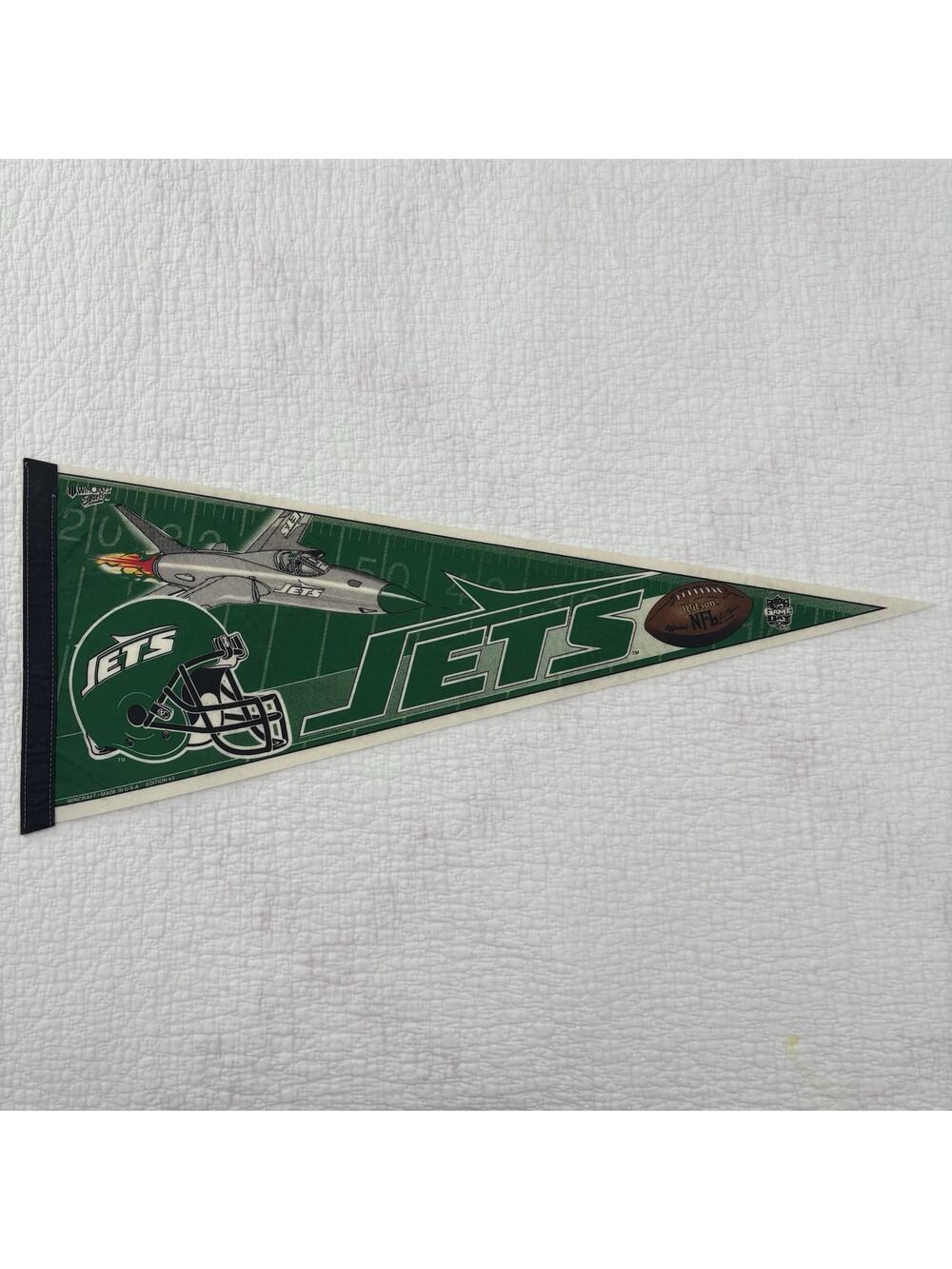 Vintage New York Jets Pennants 30” NFL Football Wincraft made in USA.